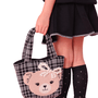 Saia Short Moletom Pregas Preto Debrum Pituchinhus