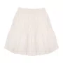 Saia Short Tule Babados Off White Pituchinhus