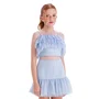 Saia Tule Azul Bebe Vanilla