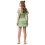 Saia Wind Babado Bordado Verde Cidreira Authoria