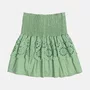 Saia Wind Babado Bordado Verde Cidreira Authoria