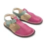 Sandália Balanço Couro Rosa Pink e Mint Petit Cheval