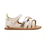 Sandalia Couro Criss Cross Antique White Tip Toey Joey