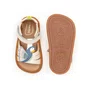 Sandália Couro Macaw White Dream e Denim Tip Toey Joey