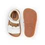 Sandália Couro Ruffy Branco White Tip Toey Joey