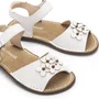 Sandália Jardim Couro Branco Petit Cheval