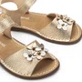 Sandália Jardim Couro Dourado Dore Petit Cheval