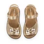 Sandália Jardim Couro Dourado Dore Petit Cheval