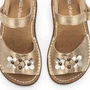 Sandália Jardim Couro Dourado Dore Petit Cheval