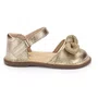 Sapatilha Ciranda Couro Laço Dore Dourado Petit Cheval