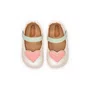 Sapatilha Couro Heart Antique White e Pink Lake Tip Toey Joey