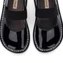 Sapatilha Teen Ballet Couro Verniz Preto Noir Petit Cheval