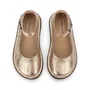 Sapatilha Teen Patinete Couro Dourado Dore Petit Cheval