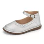 Sapatilha Teen Patinete Couro Prata Argent Petit Cheval