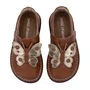 Sapato Colegial Borboleta Nut e Dourado Petit Cheval