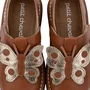 Sapato Colegial Borboleta Nut e Dourado Petit Cheval