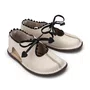 Sapato Tabuleiro Borda Couro Creme Petit Cheval