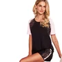 Short Doll Manga Curta Preto Renda Revedenfant
