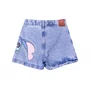 Short Saia Jeans Com Estampa Stitch Anime