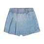 Short Saia Jeans Pregas Claro Momi
