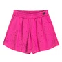 Short Saia Moletom Rosa Pink Berry Strass Momi