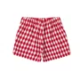 Short Saia Tweed Xadrez Vermelho e Off Anime