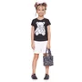 Short Sarja Lacinhos Bordados Off White Pituchinhus