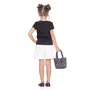 Short Sarja Lacinhos Bordados Off White Pituchinhus