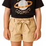 Shorts Bolso Faixa Trigo Bege Fabula