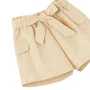 Shorts Bolso Faixa Trigo Bege Fabula