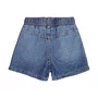 Shorts Saia Pregas Lateral Jeans Escuro Momi