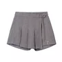 Shorts Saia Pregas Rsica de Giz Chumbo Anime