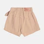 Shorts Saia Sarja com Laço Bege Momi