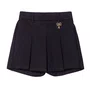 Shorts Saia Sarja Com Pregas Preto Anime