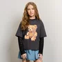 T-shirt Urso Pixel Grafite Escuro Authoria