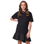 Tee Dress Babado Techno Preto I Am