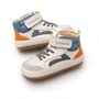 Tenis Abotinado Couro Landy Tapioca Blue Orange Tip Toey Joey
