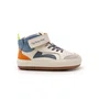 Tenis Abotinado Couro Landy Tapioca Blue Orange Tip Toey Joey
