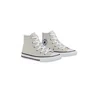 Tênis Cano Alto Kids Chuck Taylor Prata e Branco All Star