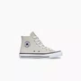 Tênis Cano Alto Teen Chuck Taylor Prata e Branco All Star