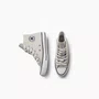 Tênis Cano Alto Teen Chuck Taylor Prata e Branco All Star