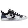 Tenis Cano Baixo Couro Branco com Preto All Star