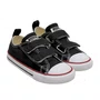Tenis Cano Baixo Velcro Lona Baby Preto All Star