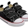 Tenis Cano Baixo Velcro Lona Baby Preto All Star