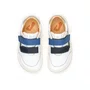 Tenis Couro Landy White Navy Blue Tip Toey Joey
