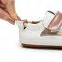 Tenis Couro Landy White Rose Gold Branco Tip Toey Joey