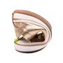 Tenis Funky 20 Couro Dourado Metalic Salmon Tip Toey Joey