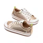 Tenis Funky 20 Couro Dourado Metalic Salmon Tip Toey Joey