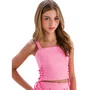 Top Cropped Amarrações Rosa Chiclete Vanilla