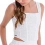Top Cropped Laise Branco Vanilla